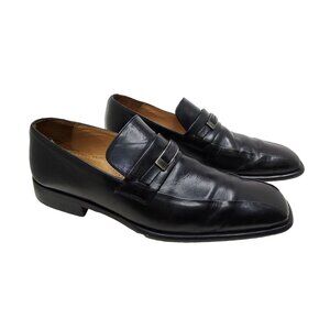 vintage kenneth cole italian made mens black leather upper lining and sole pull